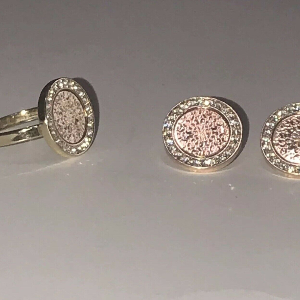 NEW Rose Tone Gold Vintage Style Halo  Medallion
